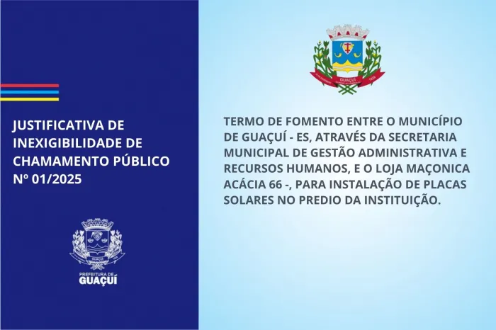JUSTIFICATIVA DE INEXIGIBILIDADE DE CHAMAMENTO PÚBLICO N° 01/2025
