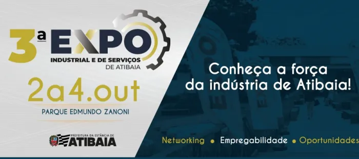 3ª Expo Industrial e de Serviços de Atibaia acontece de 2 a 4 de outubro