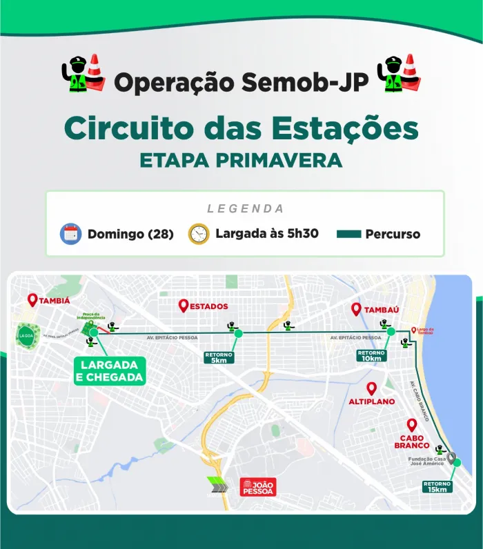 Semob-JP dá apoio operacional ao aniversário do Bairro dos Estados e a corrida de rua