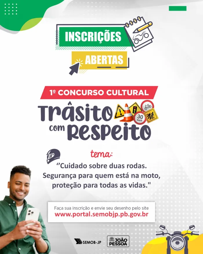 Semob-JP lança 1º Concurso Cultural para mobilizar população e inscrições começam nesta quarta-feira