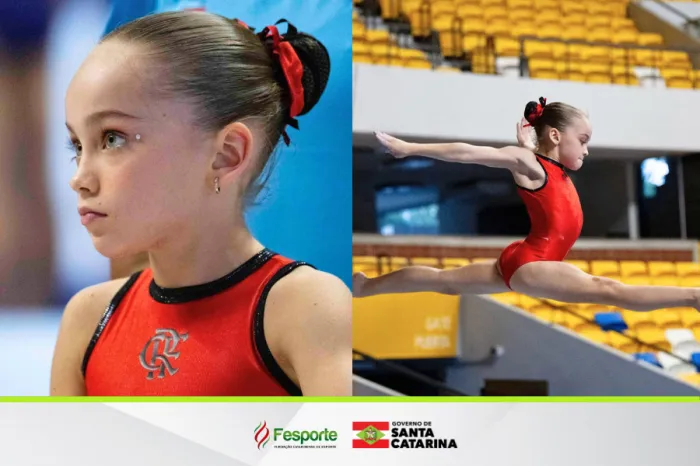 Ginasta russa formada na Olimpíada Estudantil Catarinense desponta nas competições nacionais de ginástica artística