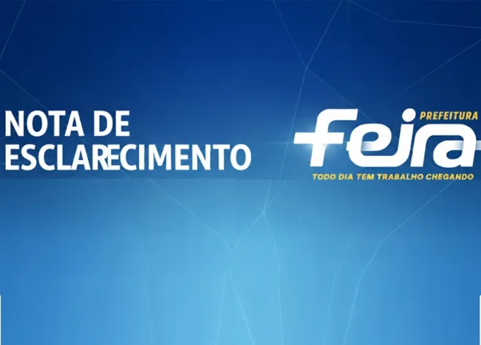 Foto: Reprodução/Prefeitura de Feira de Santana - BA