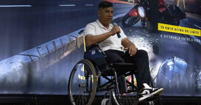 Confrontado com uma mudança radical de vida, hoje com limitações, Bruno sentiu que precisava conscientizar outros motociclistas