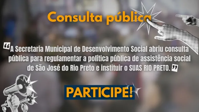 População pode opinar sobre criação do SUAS Rio Preto