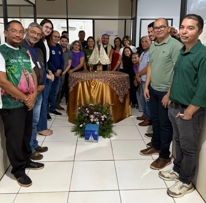 Círio 2025: Imagem peregrina de Nossa Senhora de Nazaré visita sedes da Segfaz e SDU