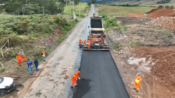 Na ERS-427, que liga Cambará do Sul ao Parque Nacional Aparados da Serra, o investimento é de R$ 36 milhões -Foto: Divulgação/Selt