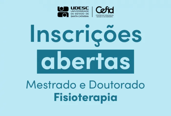 Programa de Pós-Graduação em Fisioterapia da Udesc Cefid oferece 20 vagas para mestrado e doutorado