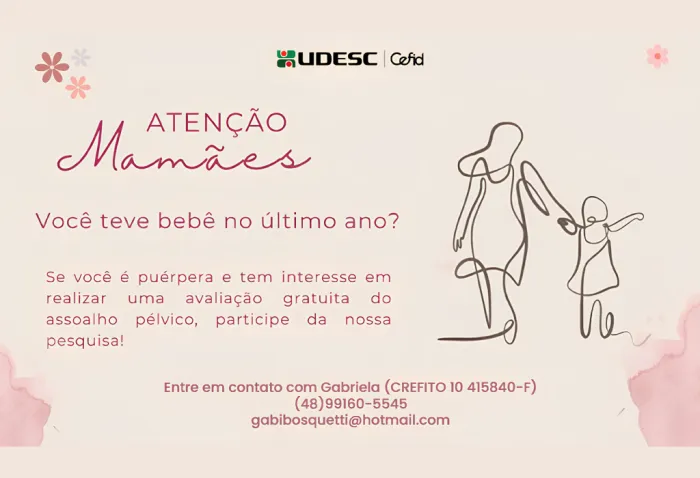 Mulheres puérperas podem receber avaliação do assoalho pélvico na Udesc Cefid