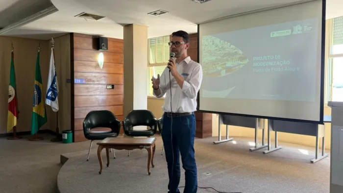 Presidente da Portos RS, Cristiano Klinger, ressaltou a importância do projeto para o fortalecimento da infraestrutura -Foto: Ascom Portos RS