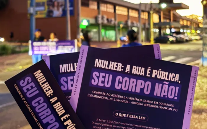 Franklin realiza ação “A Rua é Pública, o corpo da mulher não” em Dourados