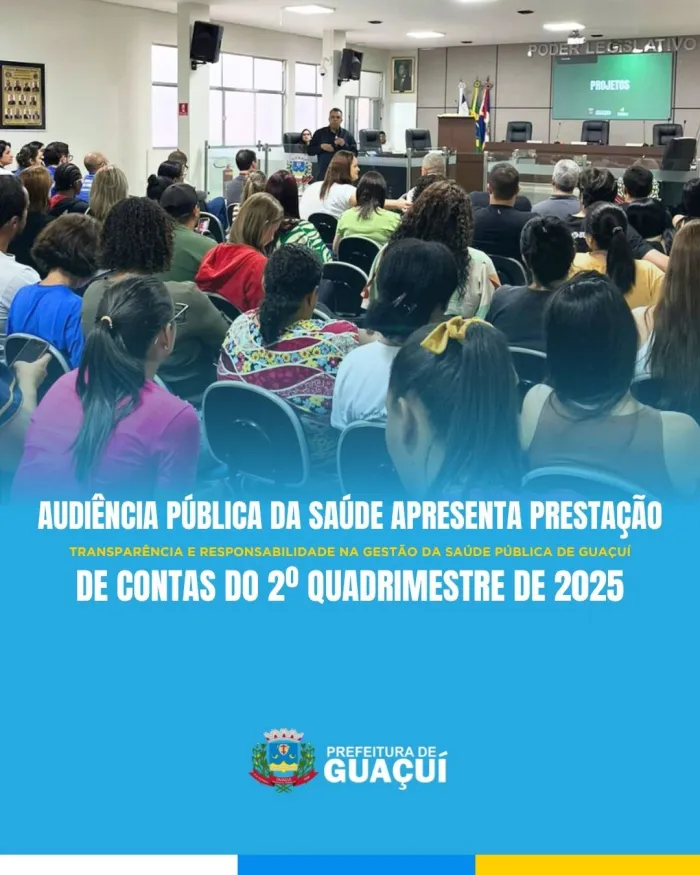 AUDIÊNCIA PÚBLICA DA SAÚDE APRESENTA PRESTAÇÃO DE CONTAS DO 2º QUADRIMESTRE DE 2025