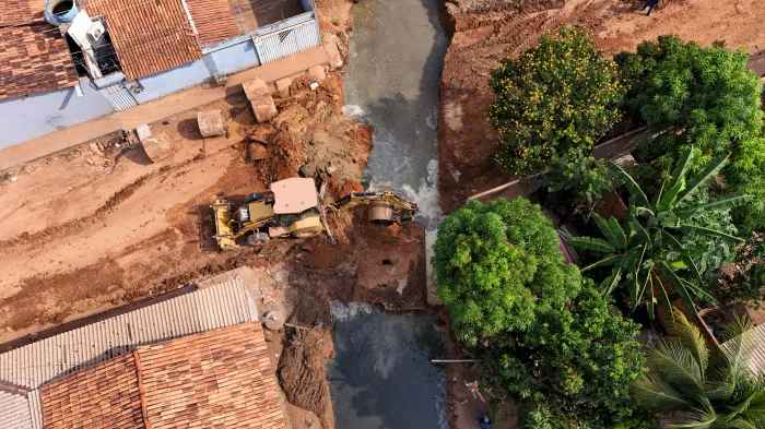 Sevop: Obra de drenagem atende a Rua Recife, no bairro São Miguel da Conquista