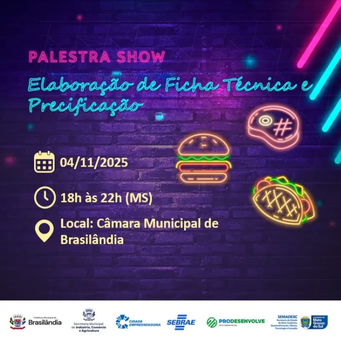 Suíno Brasa Fest terá praça de alimentação com mais de 30 barracas e curso gratuito do Sebrae para empreendedores