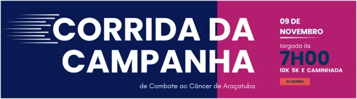Atletas apoiados pela Prefeitura participam da 1ª Corrida da Campanha de Combate ao Câncer de Araçatuba