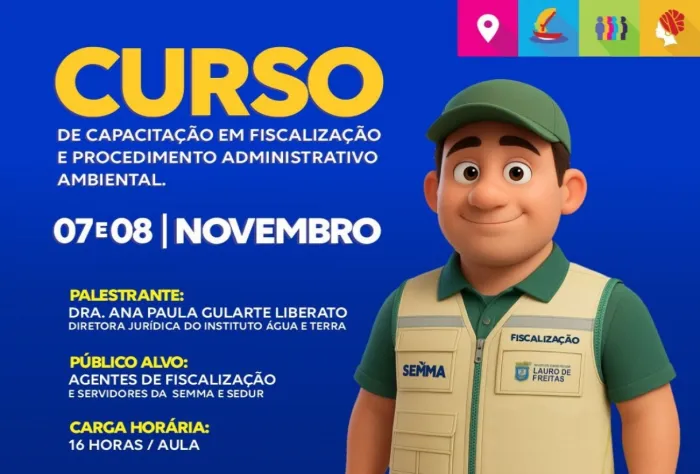 Prefeitura promove curso em fiscalização e procedimento administrativo ambiental para servidores