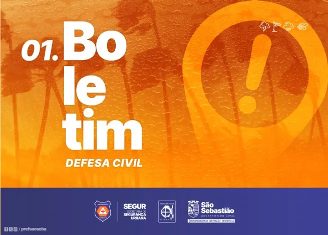 São Sebastião se mantém em estado de alerta após ventos da madrugada e previsão de novas ocorrências