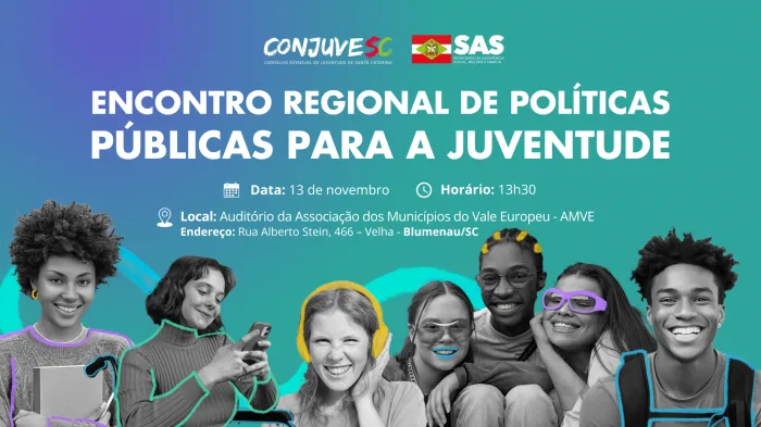 Conselho Estadual da Juventude promove Encontro Regional de Políticas Públicas para a Juventude em Blumenau