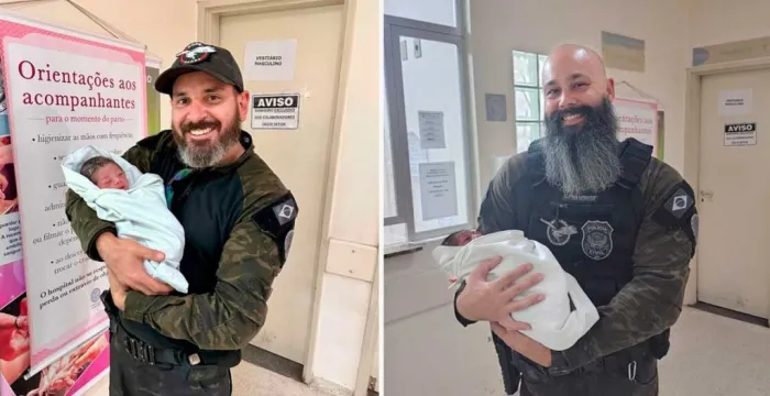 Policiais do Garra auxiliam mulher durante parto no centro de SP