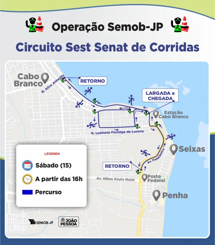 Com apoio da Semob-JP, dois eventos esportivos movimentam a Capital neste fim de semana