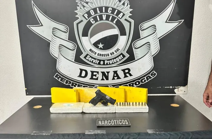 Polícia Civil apreende cocaína e arma de fogo e prende dois indivíduos em nova etapa da Operação Nárke V em Campo Grande