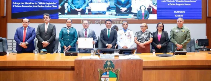 Assembleia homenageia personalidades com medalhas e título de ‘título’