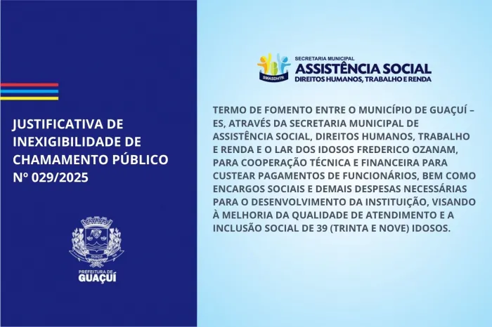 JUSTIFICATIVA DE INEXIGIBILIDADE DE CHAMAMENTO PÚBLICO Nº 029/2025