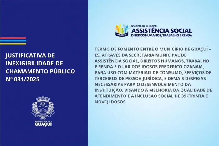 JUSTIFICATIVA DE INEXIGIBILIDADE DE CHAMAMENTO PÚBLICO Nº 031/2025