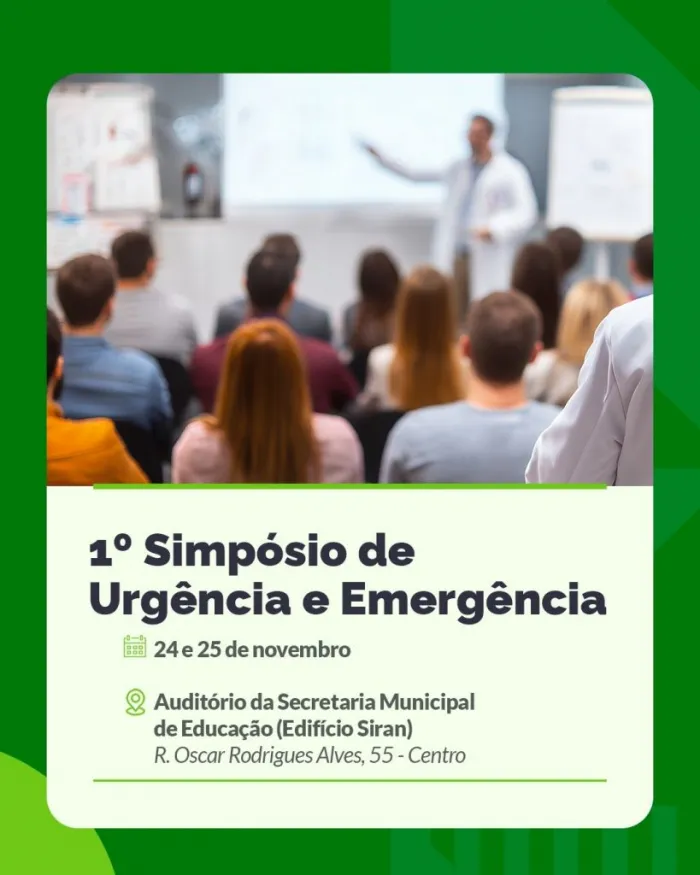 Secretaria de Saúde de Araçatuba realiza nos dias 24 e 25 de novembro o 1º Simpósio de Urgência e Emergência