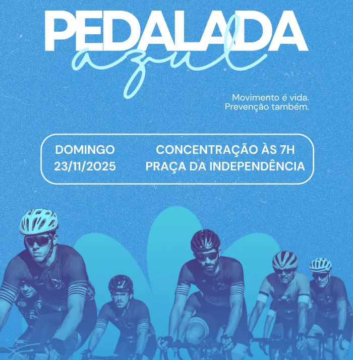 Prefeitura promove ‘Pedalada Azul’ neste domingo e reforça importância do cuidado com a saúde do homem