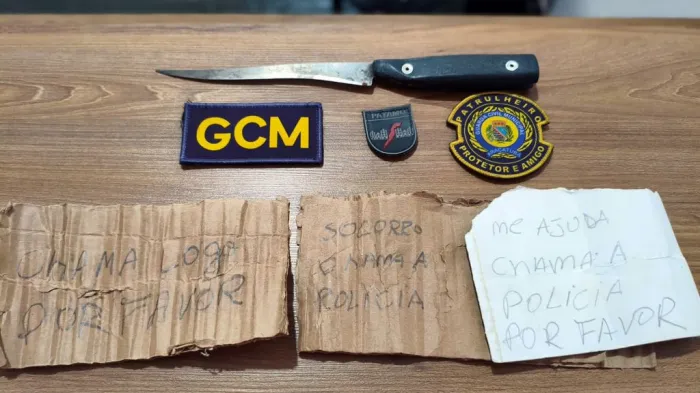 GCM de Araçatuba age após mulher pedir socorro por bilhete