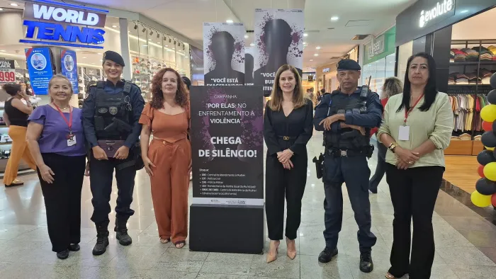 Secretaria das Mulheres abre exposição em shopping para chamar a atenção da sociedade sobre a violência de gênero
