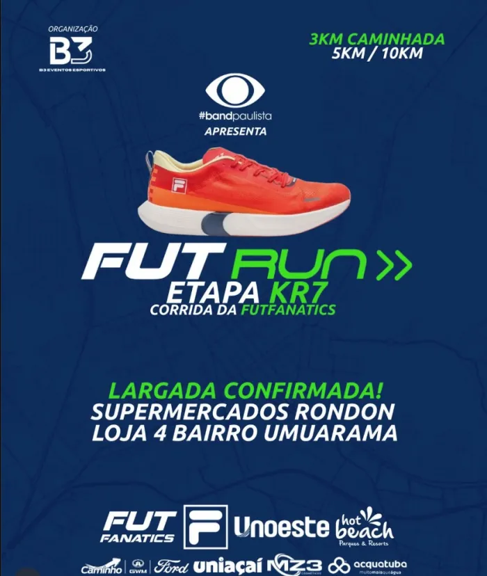 Atletismo de Araçatuba vai competir na Corrida de Rua Fut Run – Etapa KR7