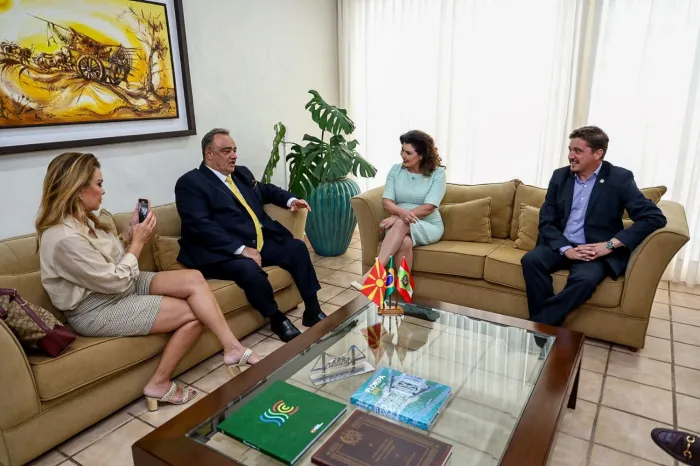 Vice-governadora recebe embaixador da Macedônia do Norte e reforça interesse em ampliar cooperação