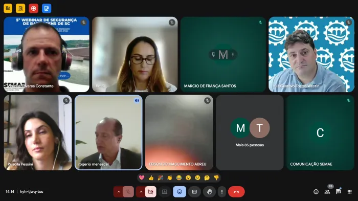 Webinar da Semae promove debates sobre segurança de barragens em Santa Catarina