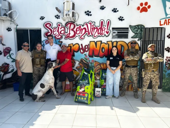 Instituições de proteção animal recebem mais de meia tonelada de ração em ação da SSP-PI