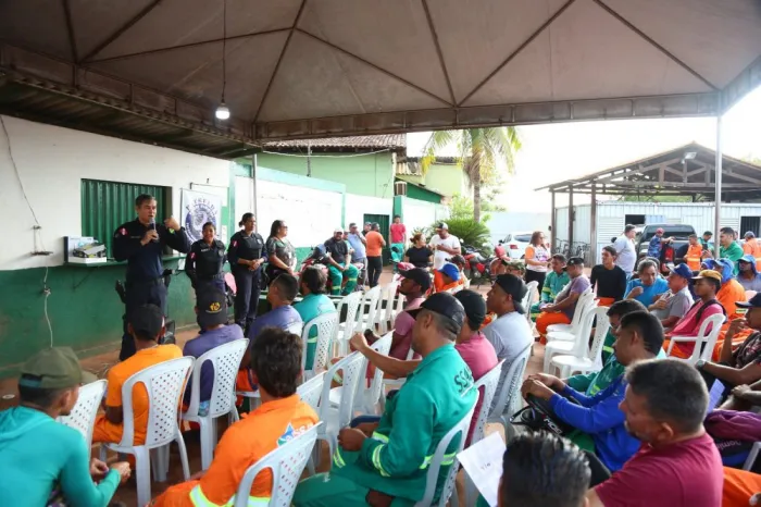 GMM: Campanha Laço Branco promove palestra sobre prevenção à violência contra a mulher para agentes do SSAM