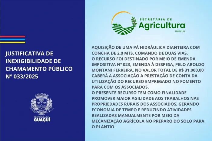 JUSTIFICATIVA DE INEXIGIBILIDADE DE CHAMAMENTO PÚBLICO Nº 33/2025