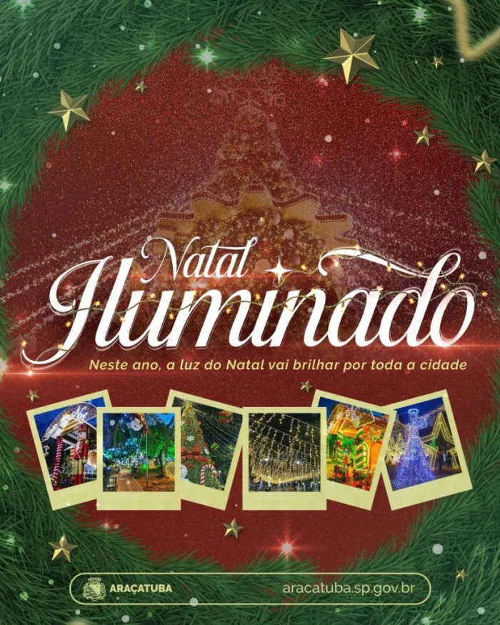 Araçatuba tem sexta-feira cheia de atrações e abertura oficial do Natal Iluminado na Praça Rui Barbosa