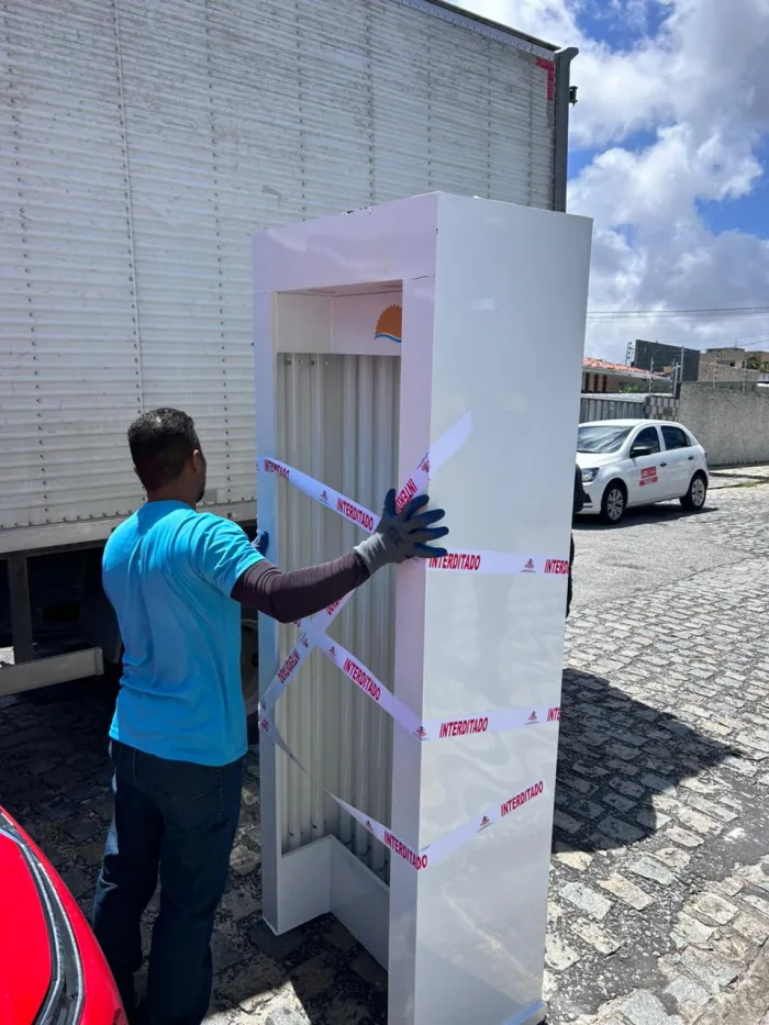 Vigilância Sanitária de João Pessoa realiza apreensão de quatro máquinas de bronzeamento artificial