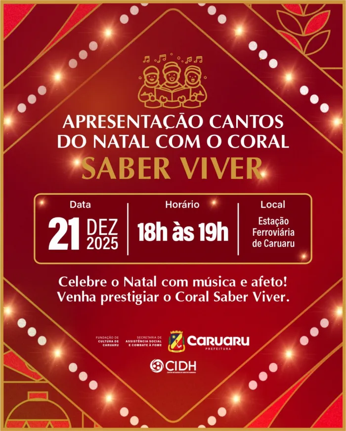 Prefeitura de Caruaru promove programação especial de Natal na Estação Ferroviária