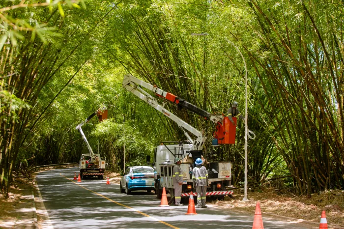 Prefeitura avança com o Programa Banho de Luz com etapa de instalação de luminárias em LED no Bambuzal