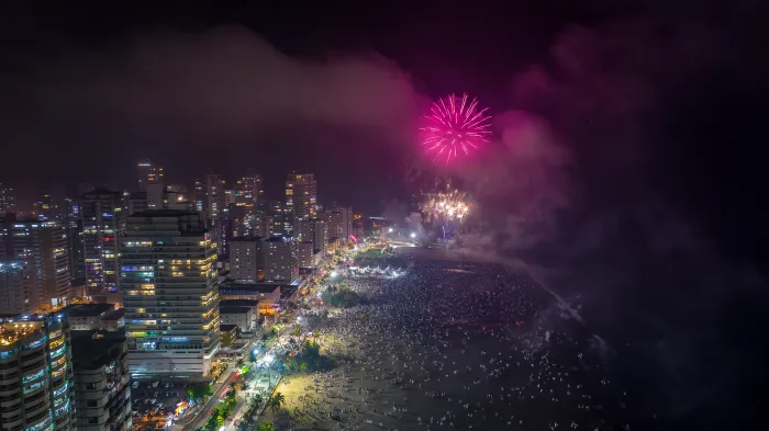 Queima de fogos do Réveillon em PG acontecerá em sete pontos da orla