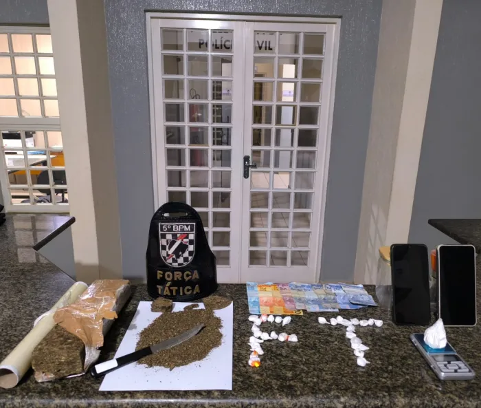 Polícia Militar prende homem por tráfico de drogas em Coxim