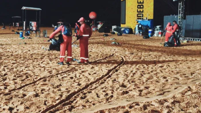 Emlur mobiliza mais de 150 agentes e recolhe toneladas de resíduos após segunda noite do Forró Verão