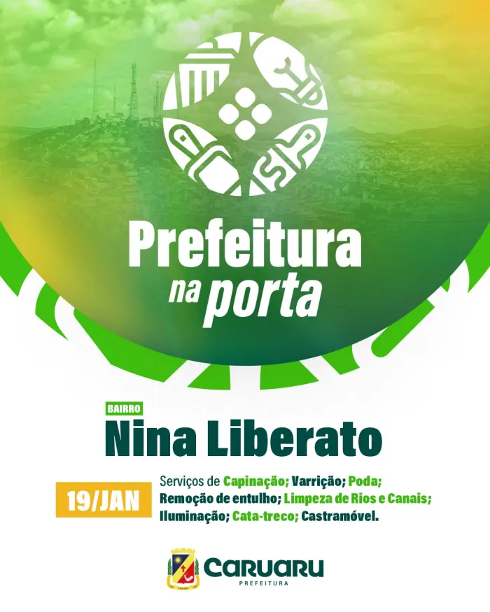 “Prefeitura na Porta” abre calendário de 2026 no bairro Nina Liberato