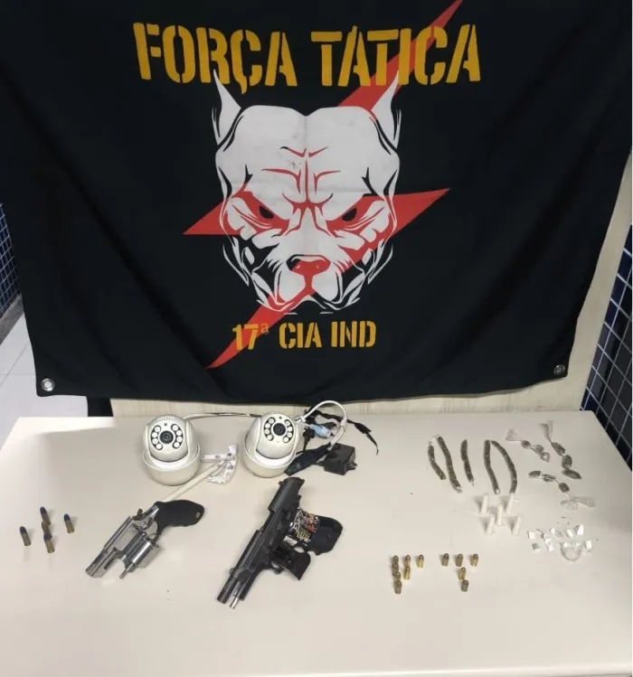 Força Tática da 17ª Companhia Independente apreende armas de fogo em Vila Velha