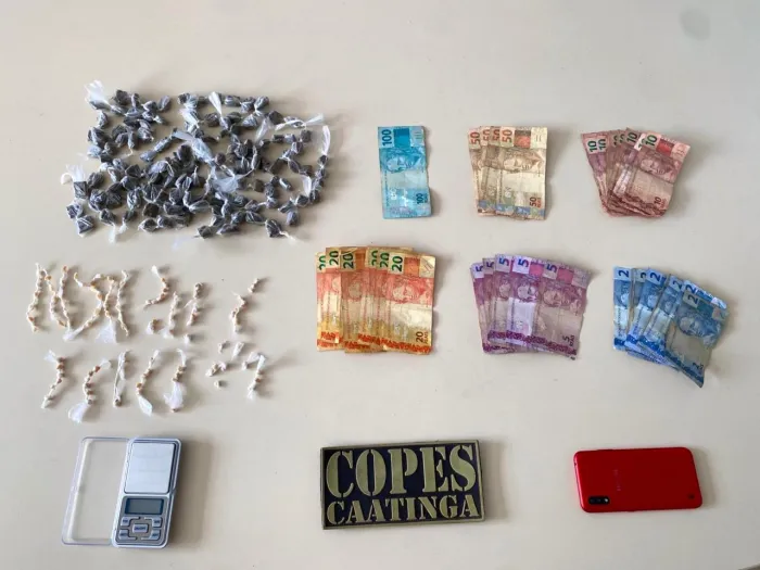 PM apreende mais de 200 porções de drogas em São José da Tapera