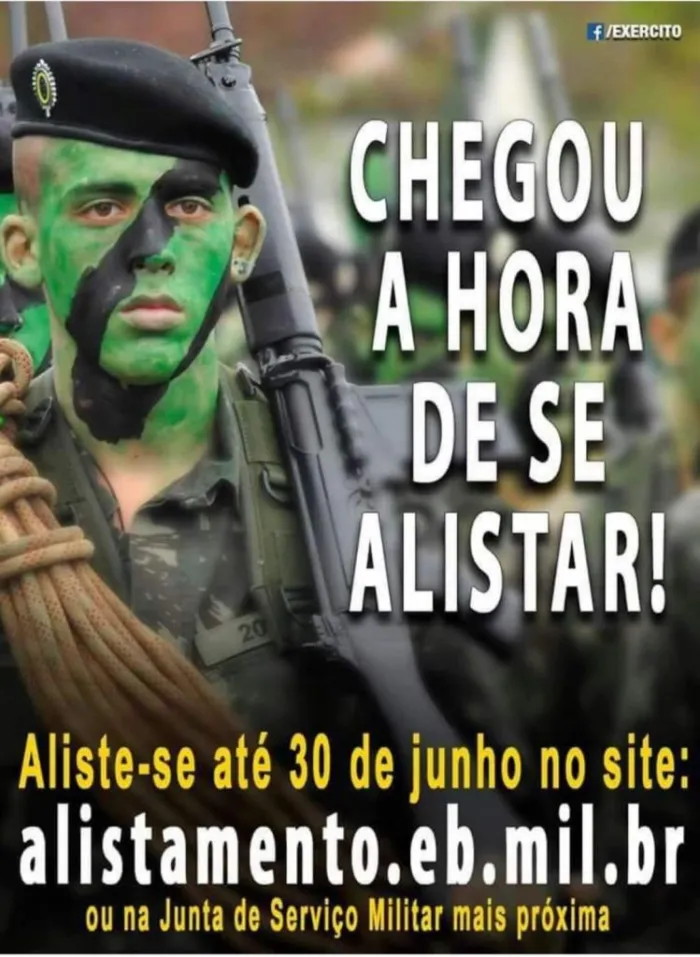 Junta de Serviço Militar de Araçatuba convoca jovens para alistamento obrigatório