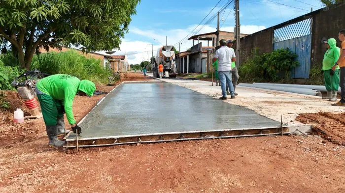 Ação Marabá: Pavimentação em concreto avança no bairro Araguaia e atenderá mais de 4 km de vias
