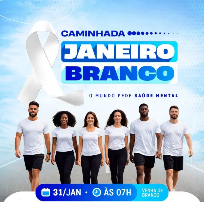 Prefeitura realiza caminhada em alusão ao Janeiro Branco neste sábado (31)